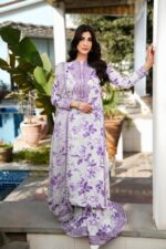 Aneela’s – 3pcs Lawn Printed With Ready To Wear Chiffon Dupatta – YY-2501