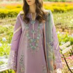 Mushq – 3pcs Chicken Lawn Emb With Diamond Printed Dupatta – 0570