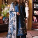 Maria B – 3pcs Lawn Embroidered With Diamond Printed Dupatta – 0542
