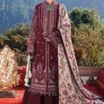 Hussain Rehar – 3pcs Lawn Embroidered With Chiffon Printed Dupatta – 205