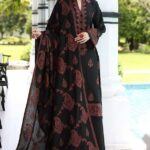 Bareeze – 3pcs Lawn Embroidered With Heavy Emb Chiffon Dupatta -1212