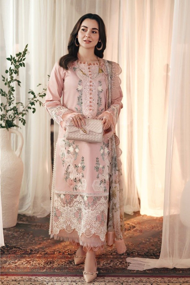Untitled-design-12-6 Jade – 3pcs Lawn Embroidered With Indian Chiffon Dupatta – 909 - Image 1