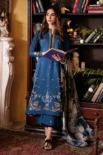 Maria B – 3pcs Lawn Embroidered With Diamond Printed Dupatta – 0542 - Image 3