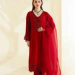 Agha Noor – 3pcs Lawn Embroidered With Chiffon Emb Dupatta – 6252