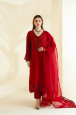 Agha Noor – 3pcs Lawn Embroidered With Chiffon Emb Dupatta – 6252