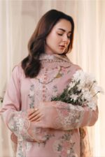 Jade – 3pcs Lawn Embroidered With Indian Chiffon Dupatta – 909 - Image 3