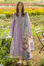 Mushq – 3pcs Chicken Lawn Emb With Diamond Printed Dupatta – 0570 - Image 4