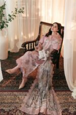 Jade – 3pcs Lawn Embroidered With Indian Chiffon Dupatta – 909 - Image 2