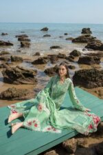 Chrimson – 3pcs Lawn Embroidered With Organza Emb Dupatta – 713 - Image 3