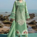 Chrimson – 3pcs Lawn Embroidered With Organza Emb Dupatta – 713