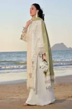 Flossie – Chicken Kari Lawn Emb With Heavy Chiffon Emb Dupatta – 1208 - Image 2