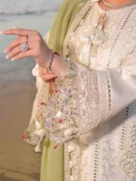 Flossie – Chicken Kari Lawn Emb With Heavy Chiffon Emb Dupatta – 1208 - Image 3
