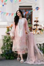 Bin ilyas – 3pcs Chicken Kari Lawn Emb With Khaadi Net Fancy Dupatta – 765 - Image 2