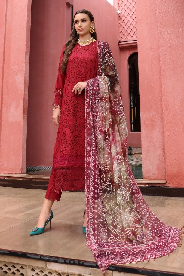 httpsdivinjaipur.comproductsdastaan-e-neelum-a-royal-chronicle-woven-in-midnight-and-gold-suit-41-25 Nureh- 3pcs Chicken Kari Lawn Emb With Printed Diamond Dupatta – 0504 - Image 1