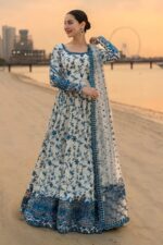 Faiza Saqlain – 3pcs Lawn Emb With Emb Chiffon Dupatta – 3412