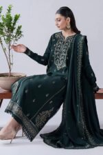 Asim Jofa – 3pcs Lawn Embroidered With Chiffon Emb Dupatta – 3374 - Image 2