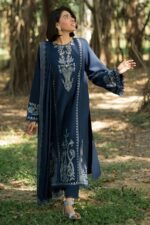 Asim Jofa – 3pcs Lawn Embroidered With Chiffon Emb Dupatta – 3319 - Image 4