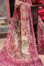 Nureh- 3pcs Chicken Kari Lawn Emb With Printed Diamond Dupatta – 0504 - Image 2