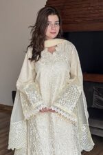 Sahane Luxury Chicken Kari 3pcs Lawn With Ready To Wear Dupatta- 758 - Image 5