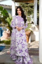 Aneela’s – 3pcs Lawn Printed With Ready To Wear Chiffon Dupatta – YY-2501 - Image 3