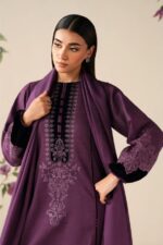Baroque – 3pcs Lawn Emb With Jaberia Net Pallu Emb Dupatta – 784 - Image 2