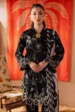 Nureh – 3pcs Lawn Printed With Ready To Wear Chiffon Dupatta – 645 - Image 3