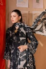 Nureh – 3pcs Lawn Printed With Ready To Wear Chiffon Dupatta – 645 - Image 2