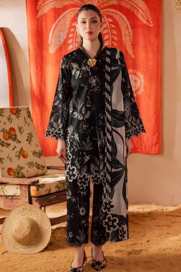 75500293514 Nureh – 3pcs Lawn Printed With Ready To Wear Chiffon Dupatta – 645 - Image 1