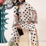 Maria B – 3pcs Lawn Printed With Ready To Wear Chiffon Dupatta – 646/W - Image 2