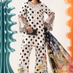 Maria B – 3pcs Lawn Printed With Ready To Wear Chiffon Dupatta – 646/W