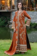 Batik – 3pcs Luxury Dhanak Embroidered With Emb Dhanak Shawl – 863 - Image 2