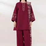 Sapphire – 3pcs Dhanak Embroidered With Printed Shawl – 864