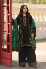 Charizma – 3pcs Dhanak Emb With Ready To Wear Dhanak Shawl – 865 - Image 3