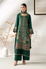Maria B – 3pcs Dhanak Embroidered With Dhanak Emb Shawl – 837 - Image 2