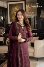 Asim Jofa – 3pcs Dhanak Emb With Dhanak Emb Shawl – 663 - Image 2
