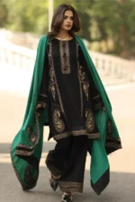 Charizma – 3pcs Dhanak Emb With Ready To Wear Dhanak Shawl – 865