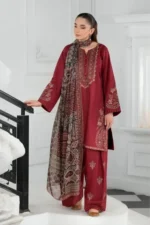 Batik – 3pcs Dhanak Emb With Whool Printed Shawl – 724 - Image 3
