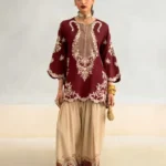 Ethnic – 2pcs Silk Embroidered With Printed Trouser – 240