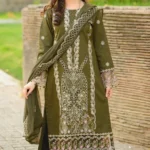 Libas – 3pcs Dhanak Embroidered With Dhanak Emb Shawl – 3542