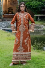 Batik – 3pcs Luxury Dhanak Embroidered With Emb Dhanak Shawl – 863
