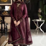 Asim Jofa – 3pcs Dhanak Emb With Dhanak Emb Shawl – 663