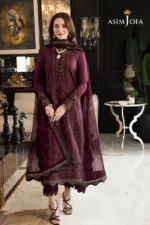 Asim Jofa – 3pcs Dhanak Emb With Dhanak Emb Shawl – 663