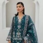 Mahira Imran – 3pcs Dhanak Emb With Dhanak Emb Shawl – 3567 - Image 2
