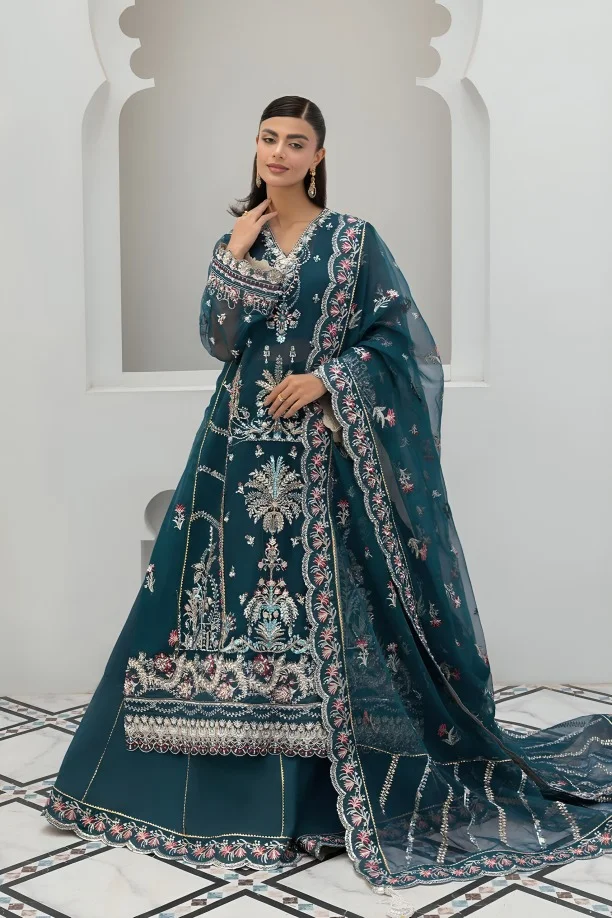 56291680385 Mahira Imran – 3pcs Dhanak Emb With Dhanak Emb Shawl – 3567 - Image 1