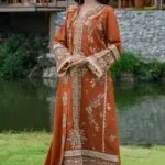 Batik – 3pcs Luxury Dhanak Embroidered With Emb Dhanak Shawl – 863 - Image 3