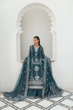 Mahira Imran – 3pcs Dhanak Emb With Dhanak Emb Shawl – 3567 - Image 3