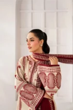 Xenia – 3pcs Dhanak Embroidered With Dhanak Emb Shawl – 3601 - Image 2