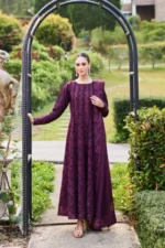 Farasha – 3pcs Dhanak Embroidered With Dhanak Emb Shawl – 3511 - Image 3