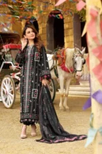 Aneela’s – 3pcs Dhanak Embroidered With Dhanak Emb Shawl – 5122 - Image 4