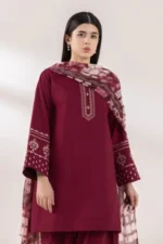 Sapphire – 3pcs Dhanak Embroidered With Printed Shawl – 864 - Image 2